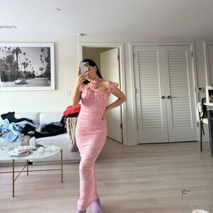 Angel Biba Pink Lace Dress